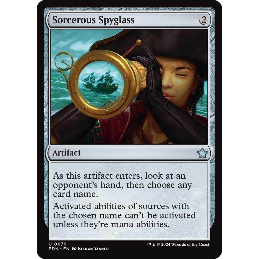 Image for Sorcerous Spyglass (679) (FDN) - Magic: The Gathering