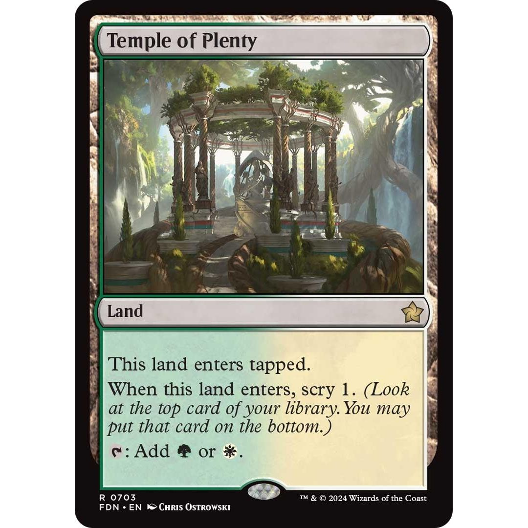 Image for Temple of Plenty (703) (FDN) - Magic: The Gathering
