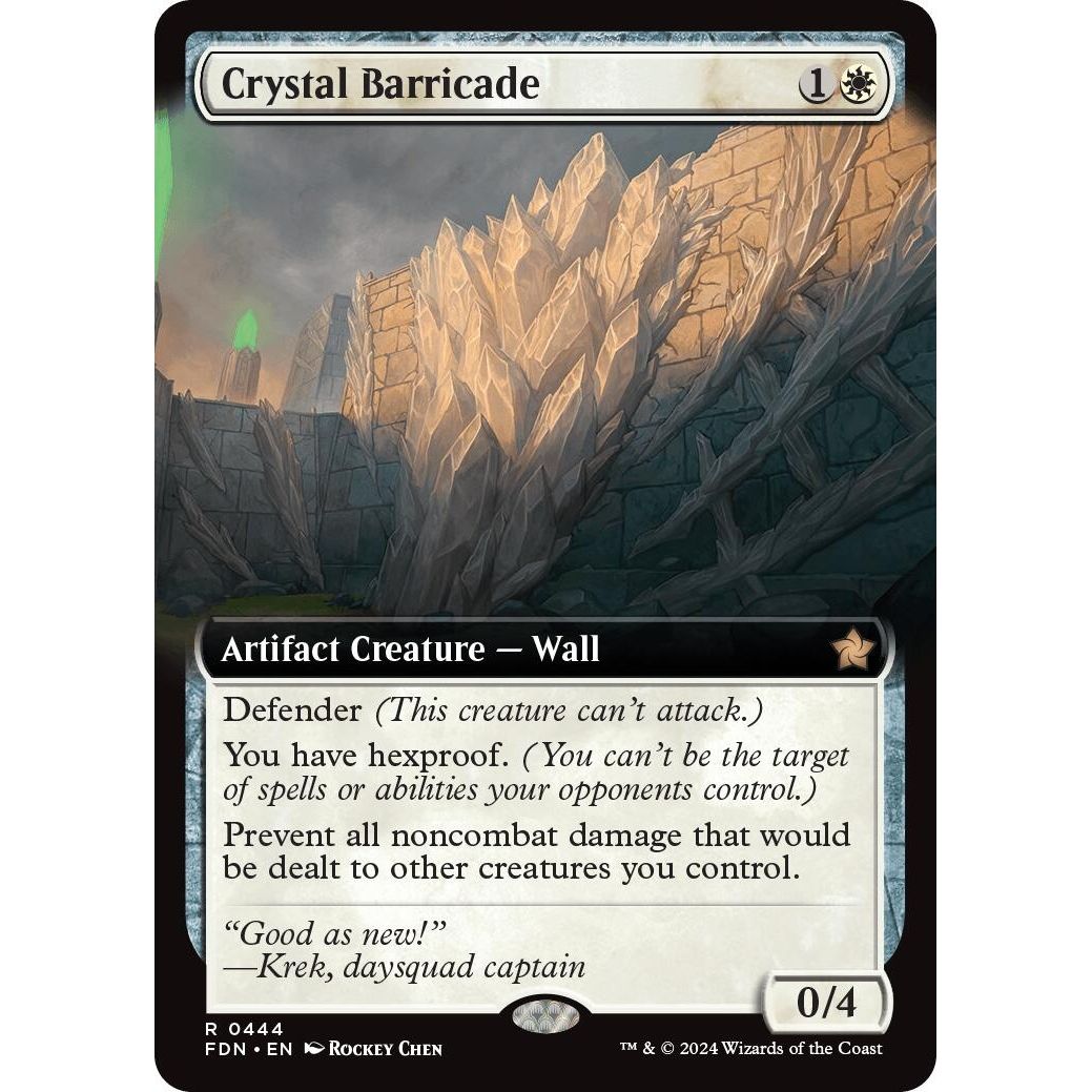 Image for Crystal Barricade (Extended Art) (444) (FDN) - Magic: The Gathering