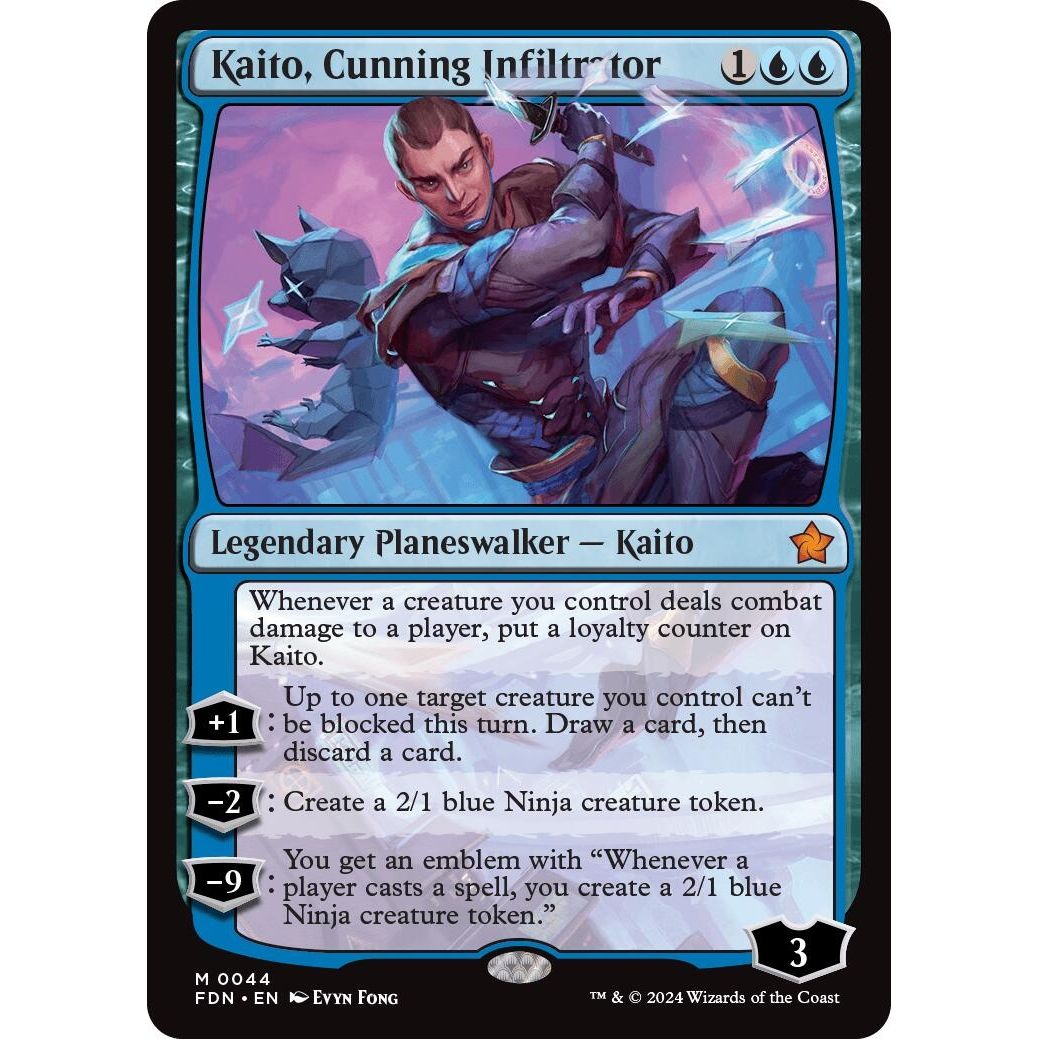 Image for Kaito, Cunning Infiltrator (44) (FDN) - Magic: The Gathering