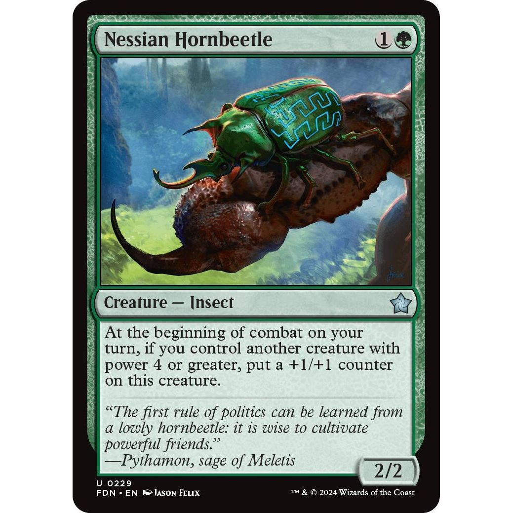 Image for Nessian Hornbeetle (229) (FDN) - Magic: The Gathering