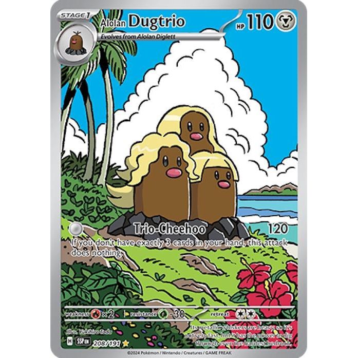 Image for Alolan Dugtrio (208/191) (SSP) - Pokemon
