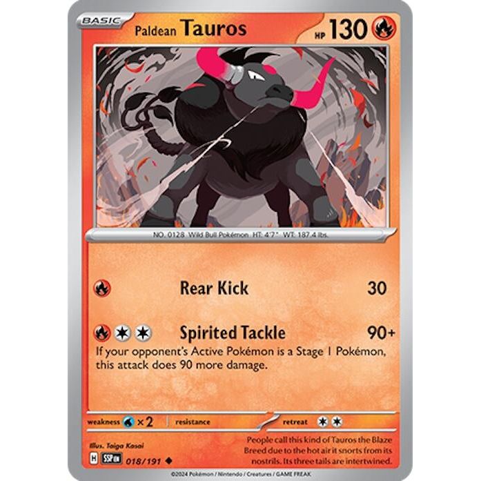 Image for Paldean Tauros (018/191) (SSP) - Pokemon