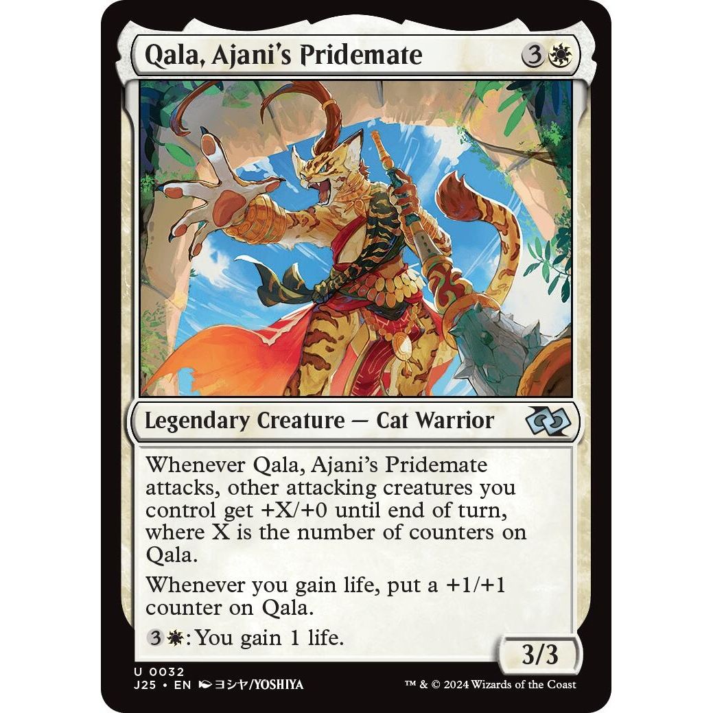 Image for Qala, Ajani's Pridemate (Anime) (32) (J25) - Magic: The Gathering