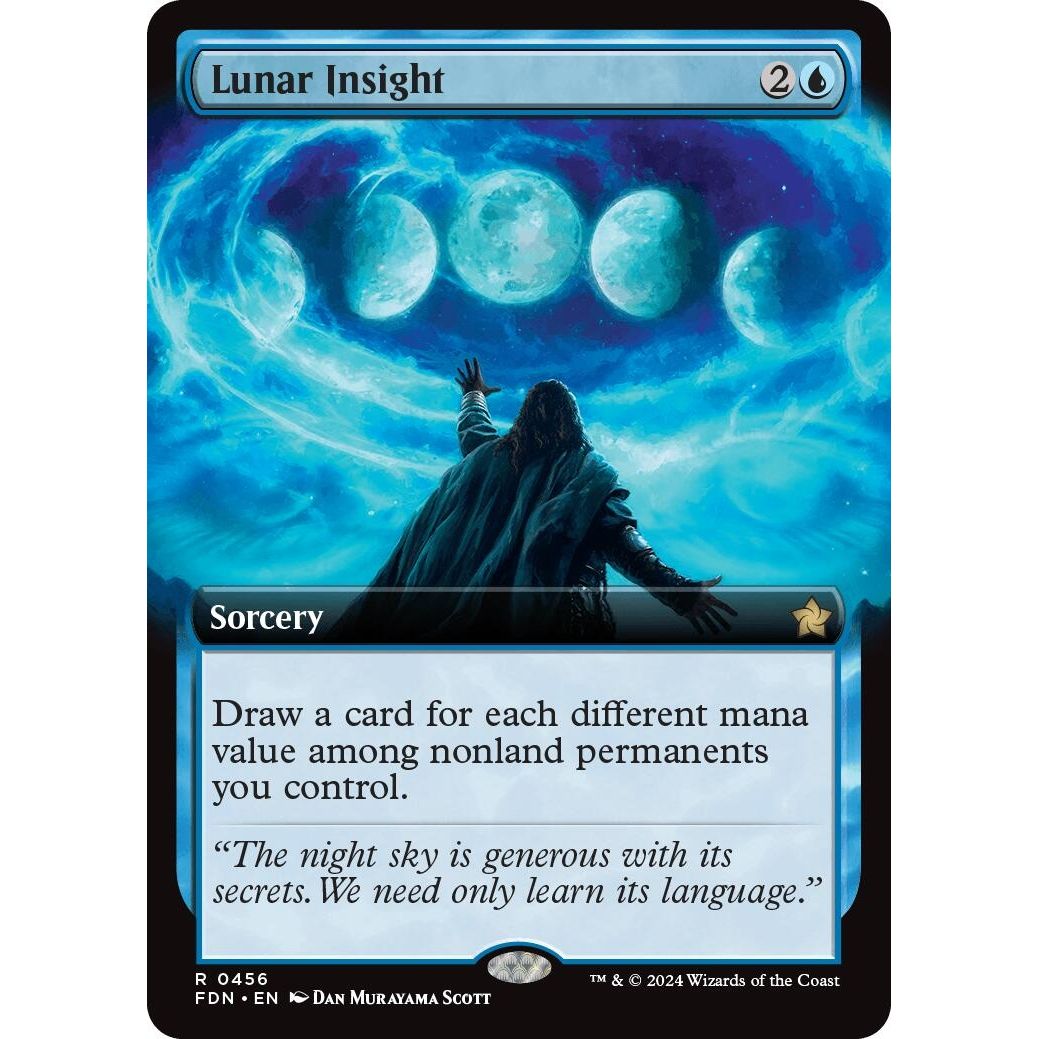 Image for Lunar Insight (Extended Art) (456) (FDN) - Magic: The Gathering