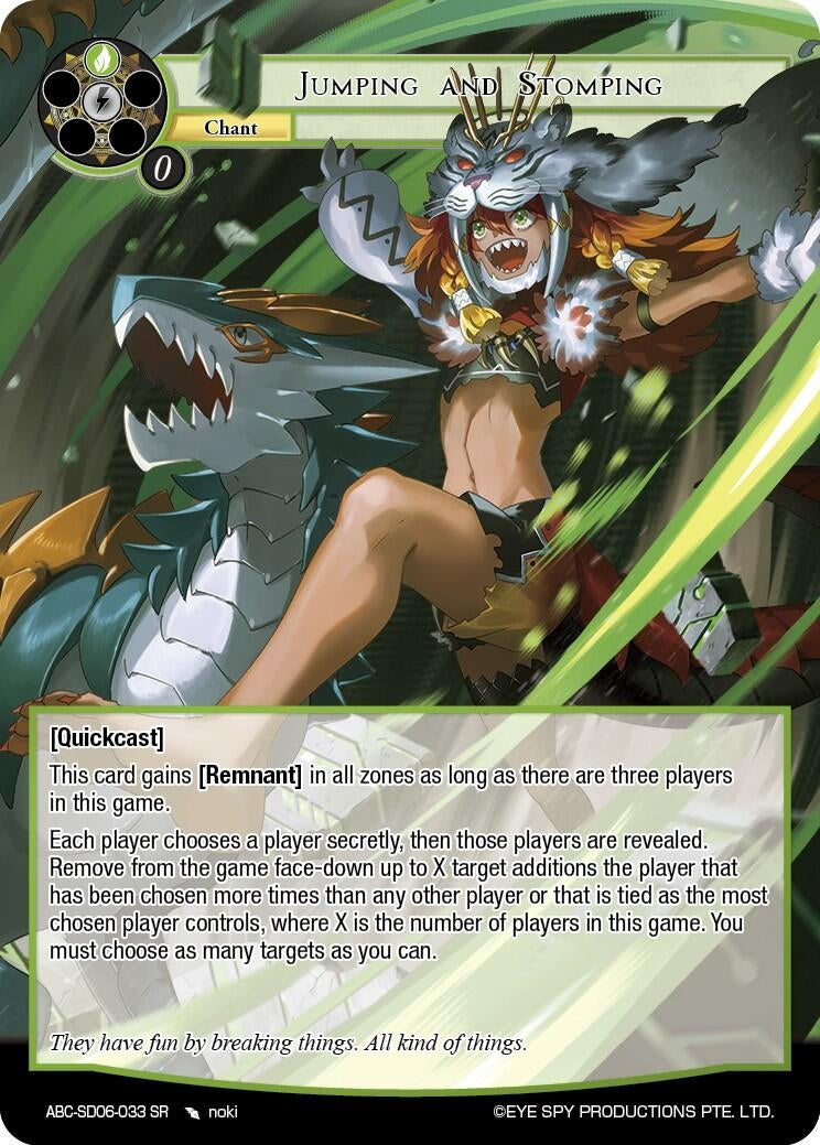 Image for Jumping And Stomping (ABC-SD06-033) (ABC-SD06-033 SR) (ABC-SD) - Force of Will