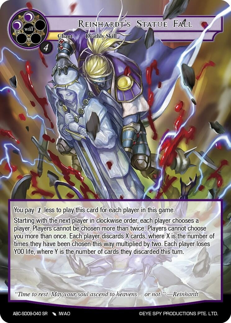 Image for Reinhardt's Statue Fall (ABC-SD09-040) (ABC-SD09-040 SR) (ABC-SD) - Force of Will