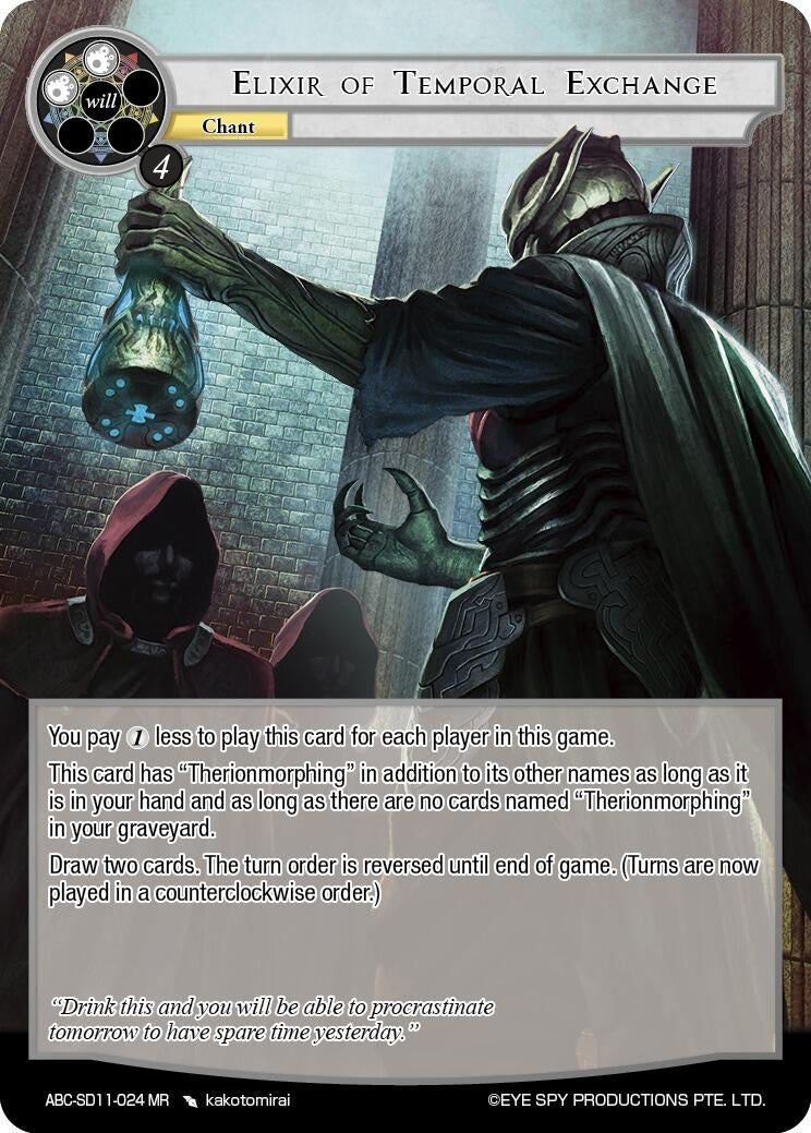 Image for Elixir Of Temporal Exchange (ABC-SD11-024 MR) (ABC-SD) - Force of Will