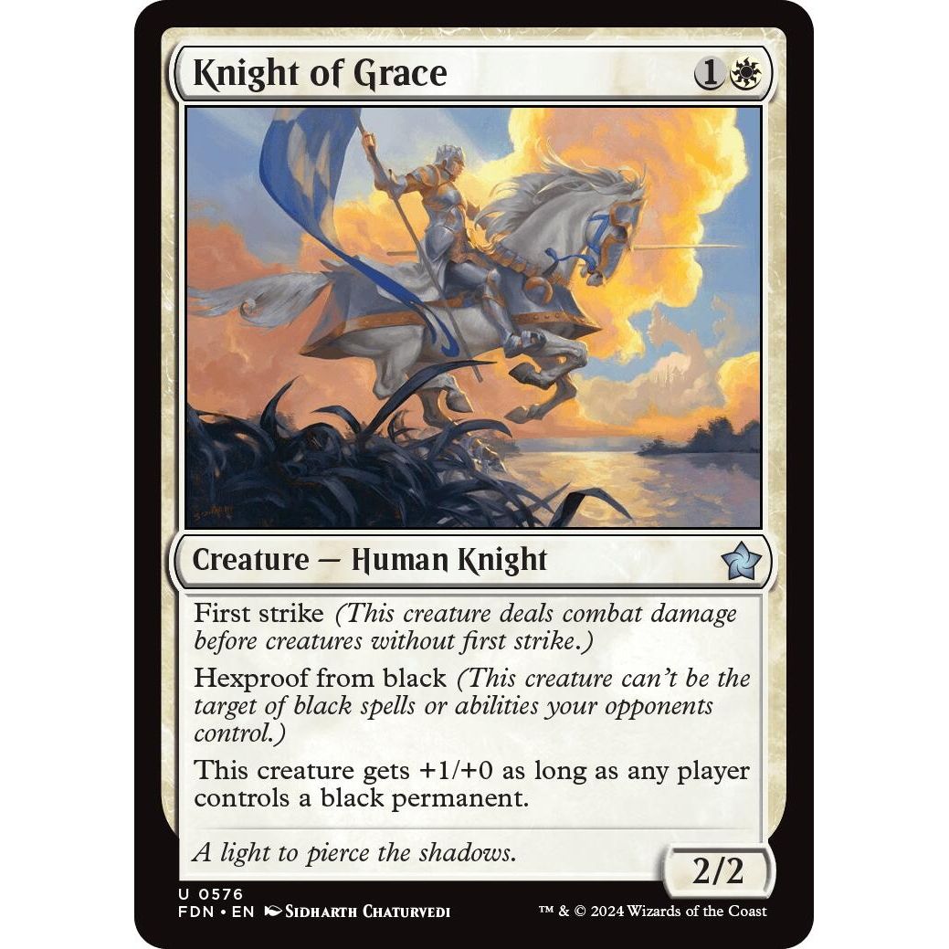 Image for Knight of Grace (576) (FDN) - Magic: The Gathering