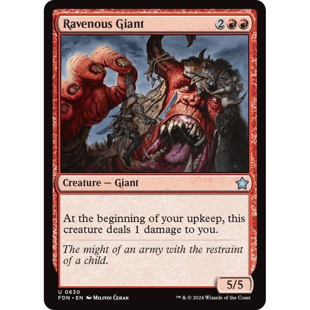 Image for Ravenous Giant (630) (FDN) - Magic: The Gathering