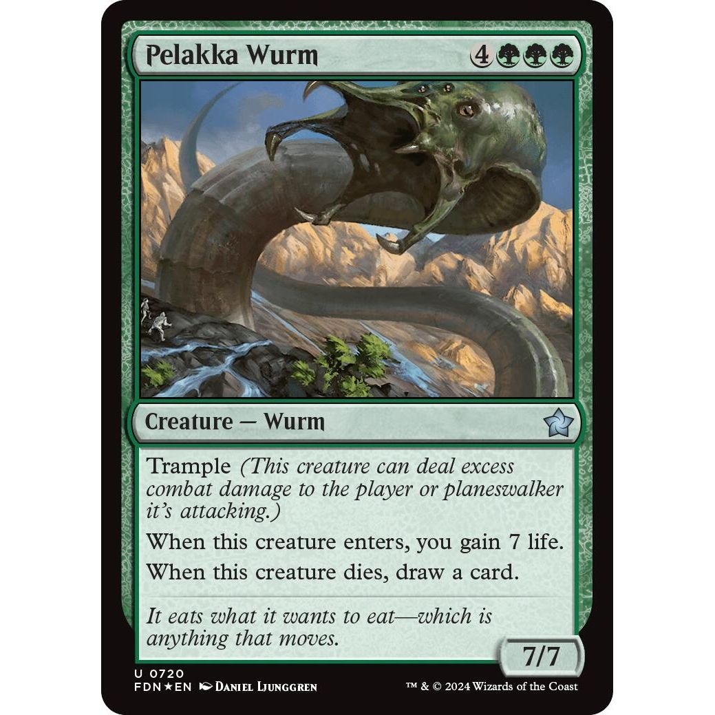 Image for Pelakka Wurm (720) (FDN) - Magic: The Gathering
