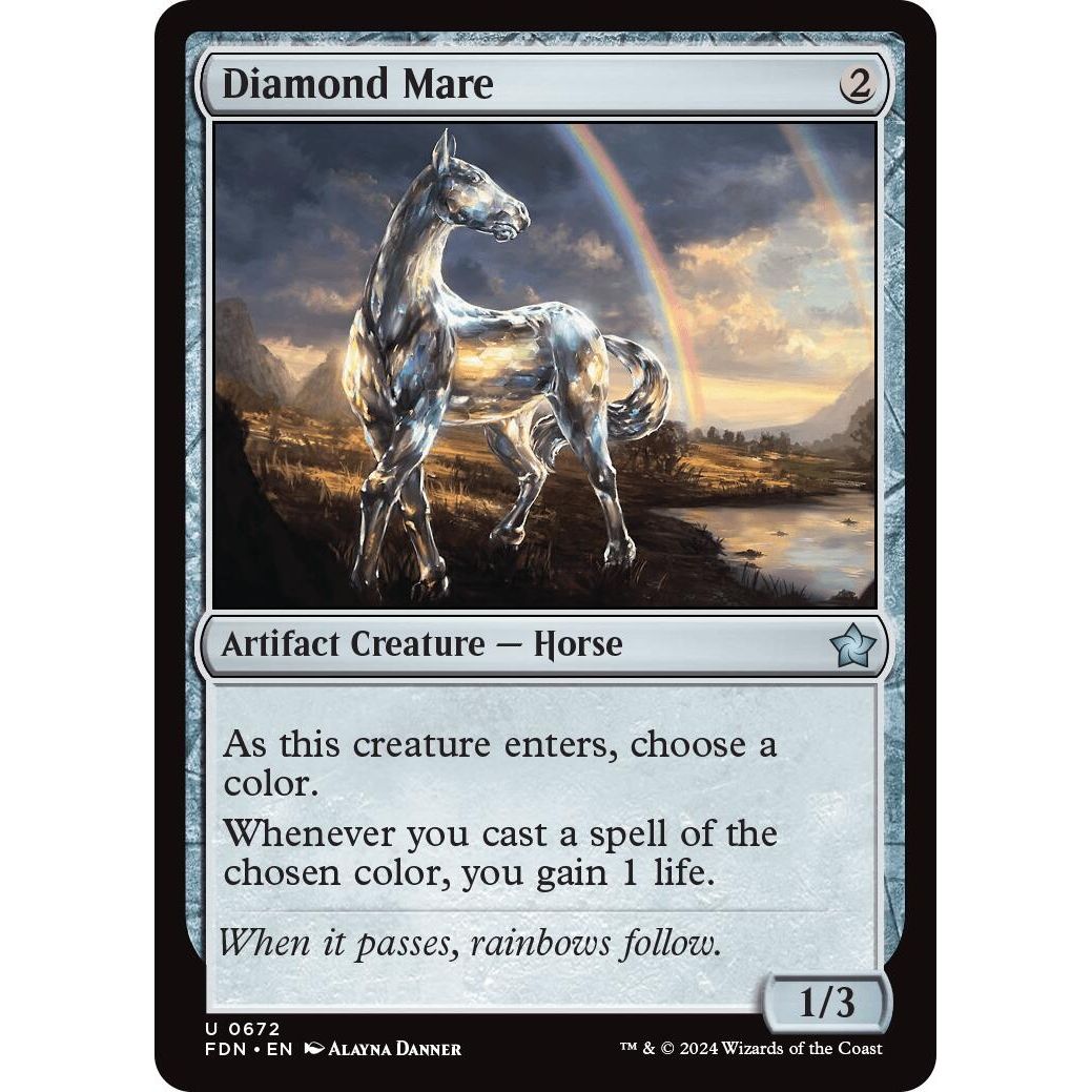 Image for Diamond Mare (672) (FDN) - Magic: The Gathering