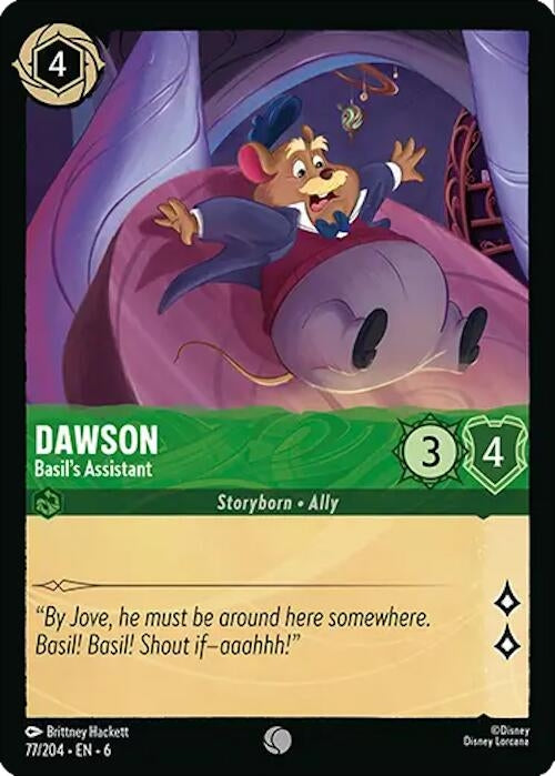 Image for Dawson - Basil's Assistant (77/204) (6) - Disney Lorcana