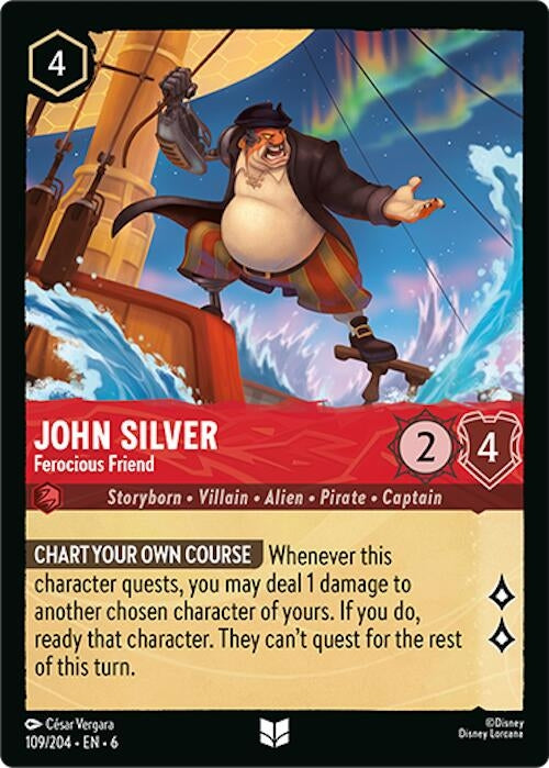 Image for John Silver - Ferocious Friend (109/204) (6) - Disney Lorcana