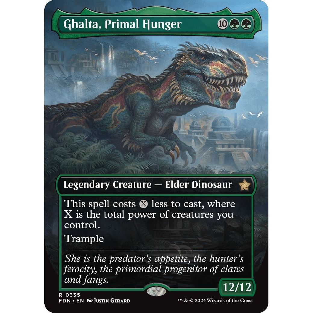 Image for Ghalta, Primal Hunger (Borderless) (335) (FDN) - Magic: The Gathering
