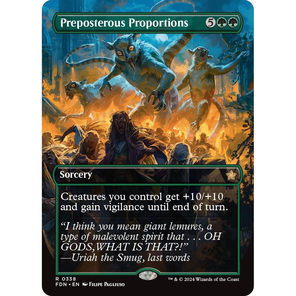 Image for Preposterous Proportions (Borderless) (338) (FDN) - Magic: The Gathering