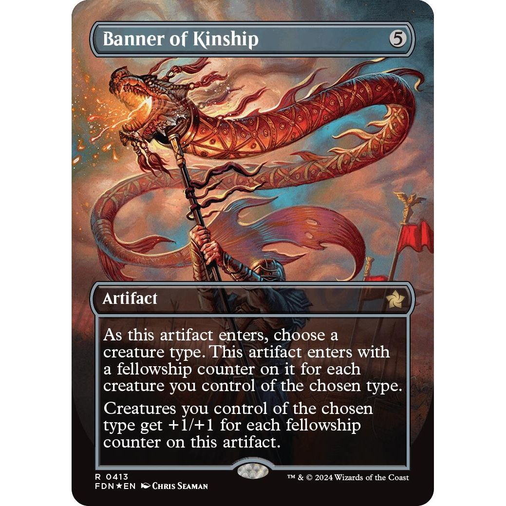Image for Banner of Kinship (Borderless) (Mana Foil) (413) (FDN) - Magic: The Gathering