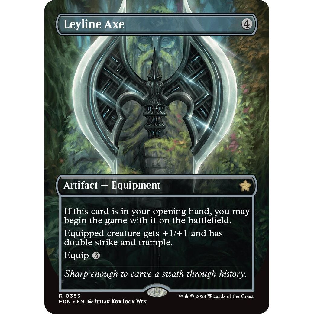 Image for Leyline Axe (Borderless) (353) (FDN) - Magic: The Gathering