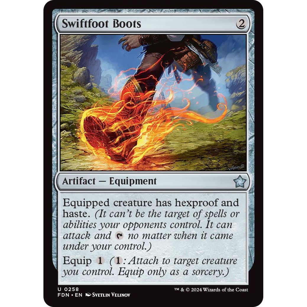 Image for Swiftfoot Boots (258) (FDN) - Magic: The Gathering