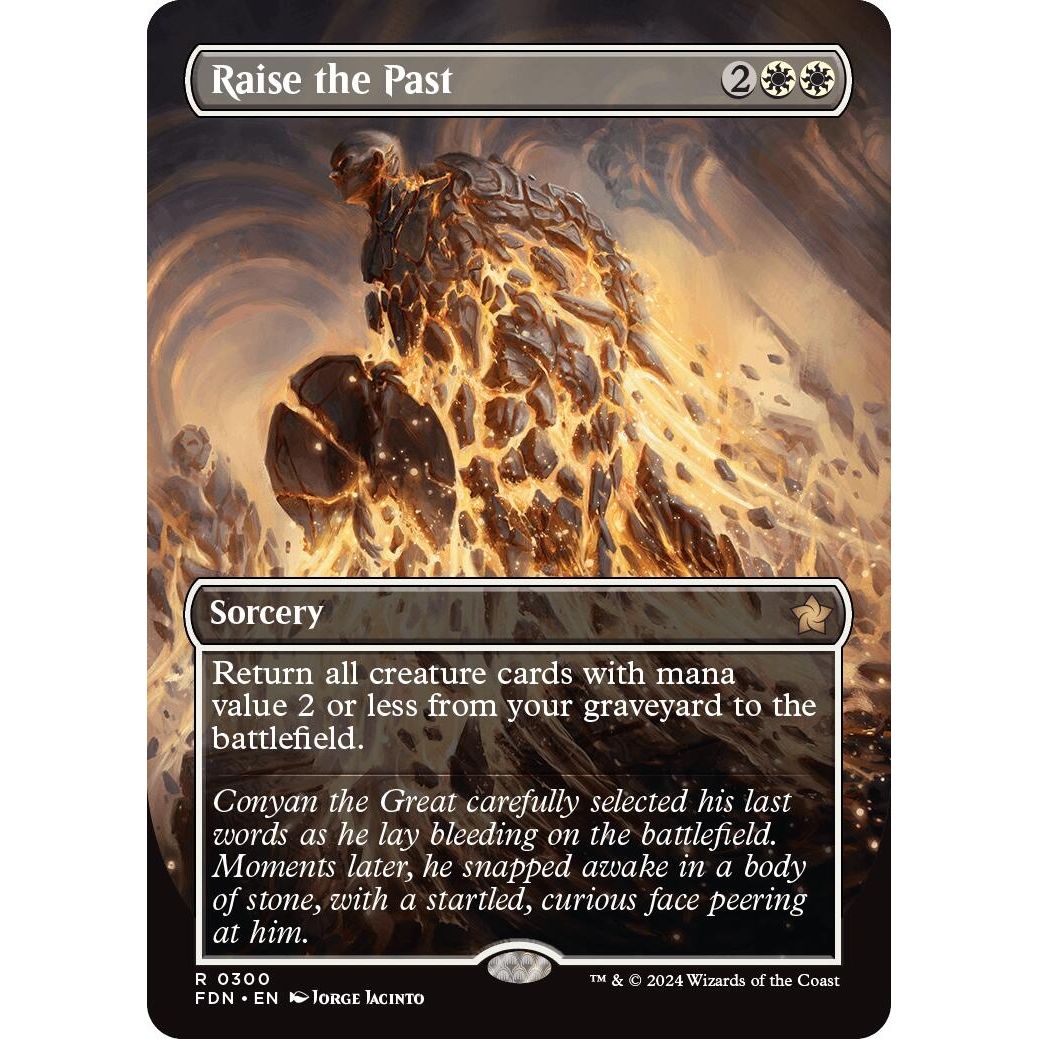 Image for Raise the Past (Borderless) (300) (FDN) - Magic: The Gathering