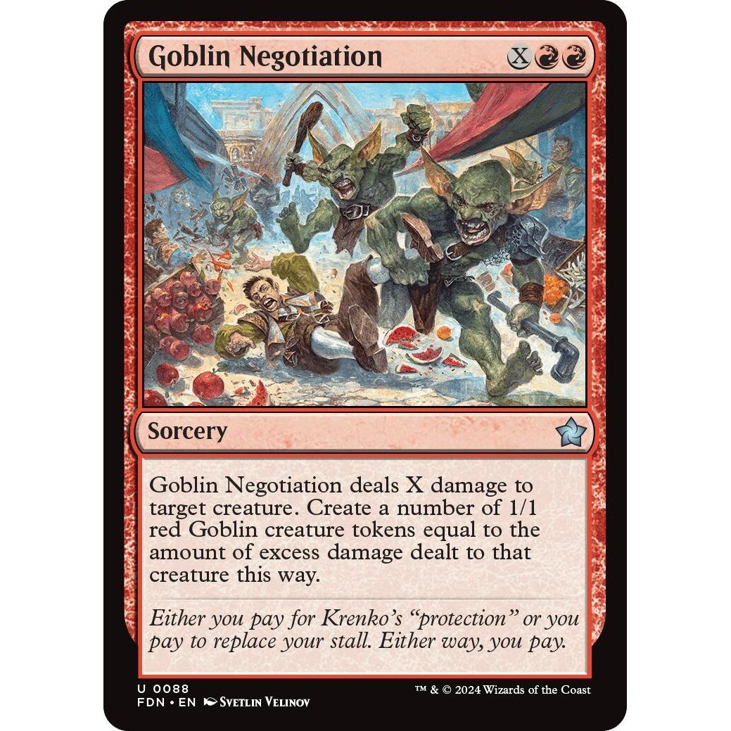Image for Goblin Negotiation (88) (FDN) - Magic: The Gathering