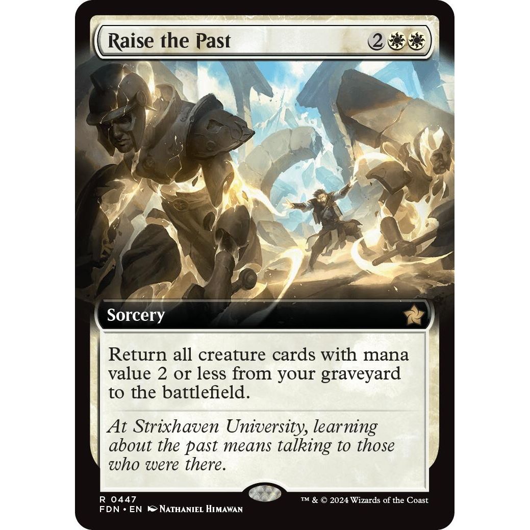 Image for Raise the Past (Extended Art) (447) (FDN) - Magic: The Gathering