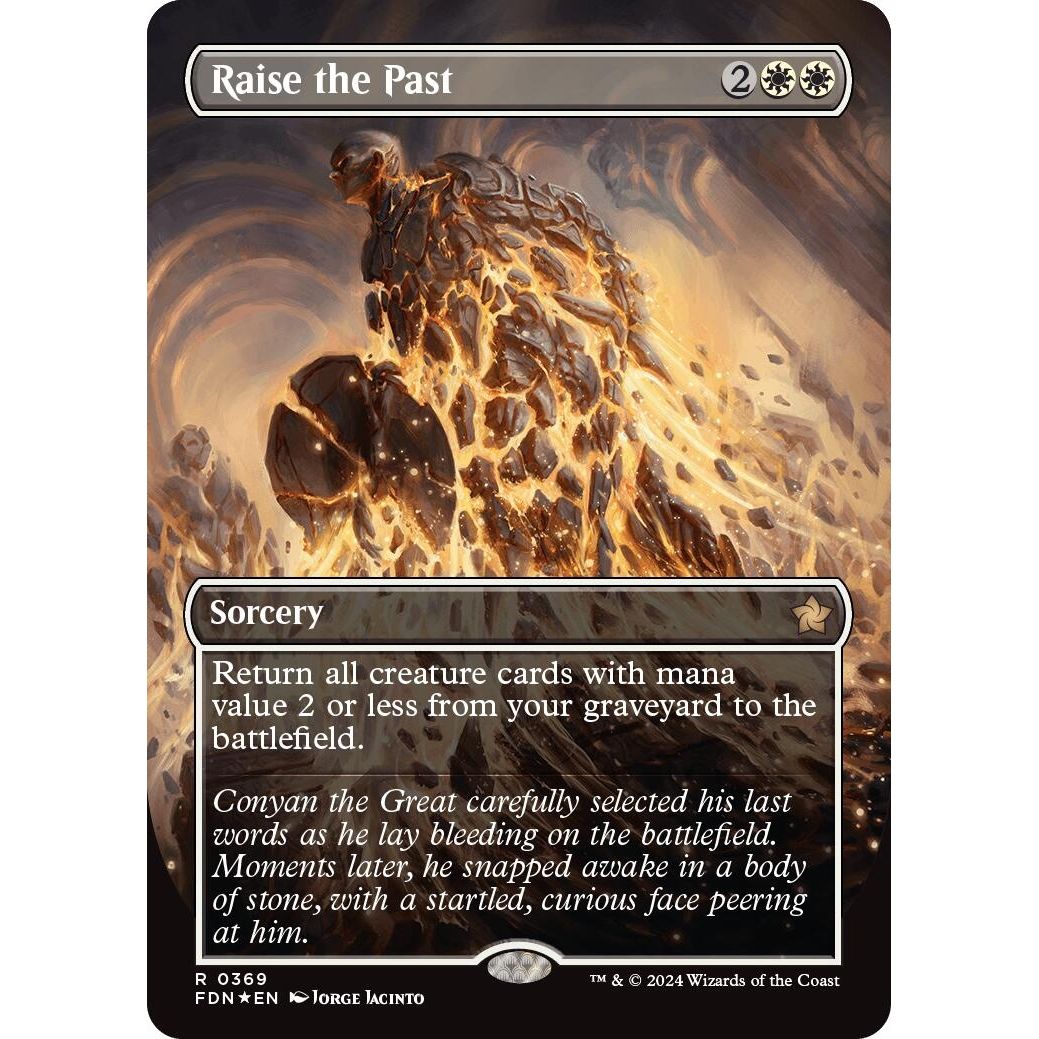 Image for Raise the Past (Borderless) (Mana Foil) (369) (FDN) - Magic: The Gathering