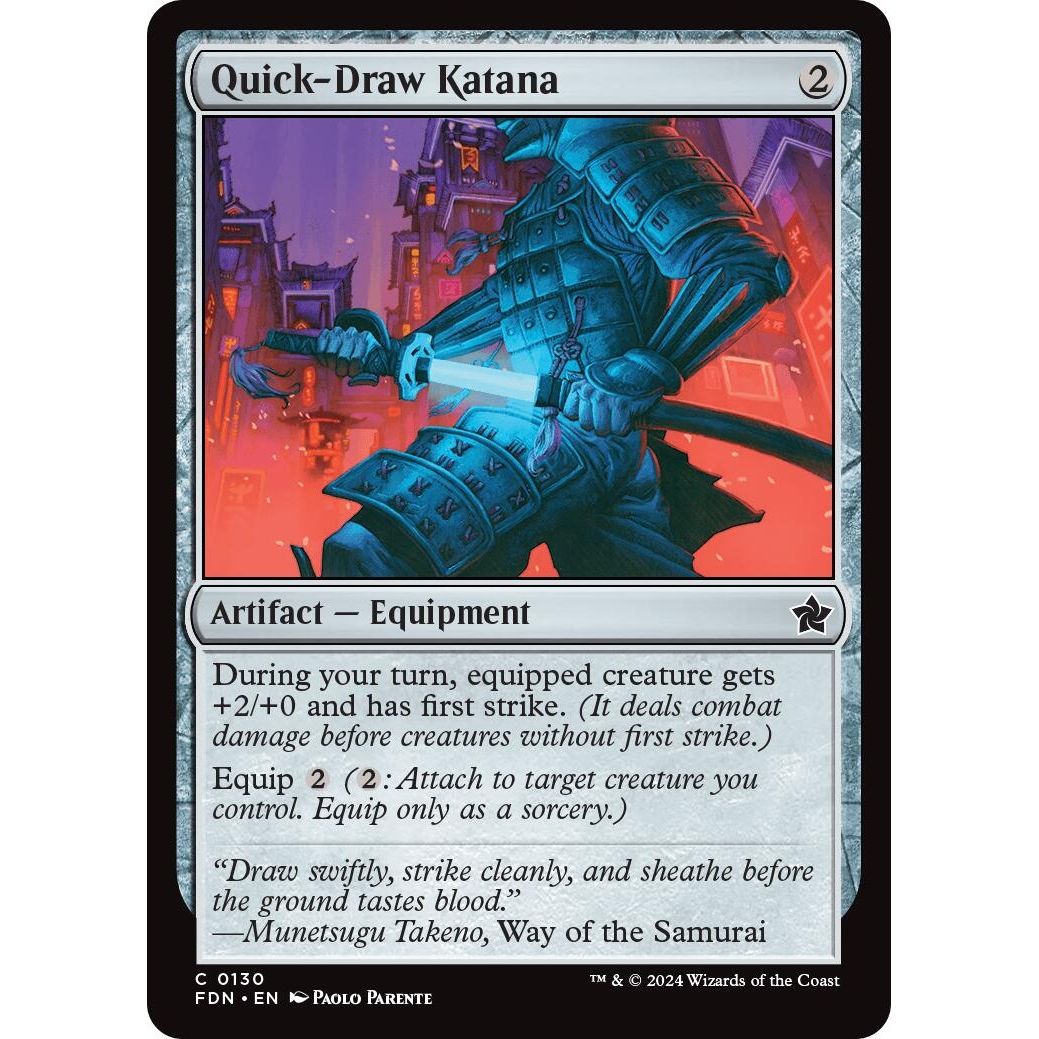 Image for Quick-Draw Katana (130) (FDN) - Magic: The Gathering