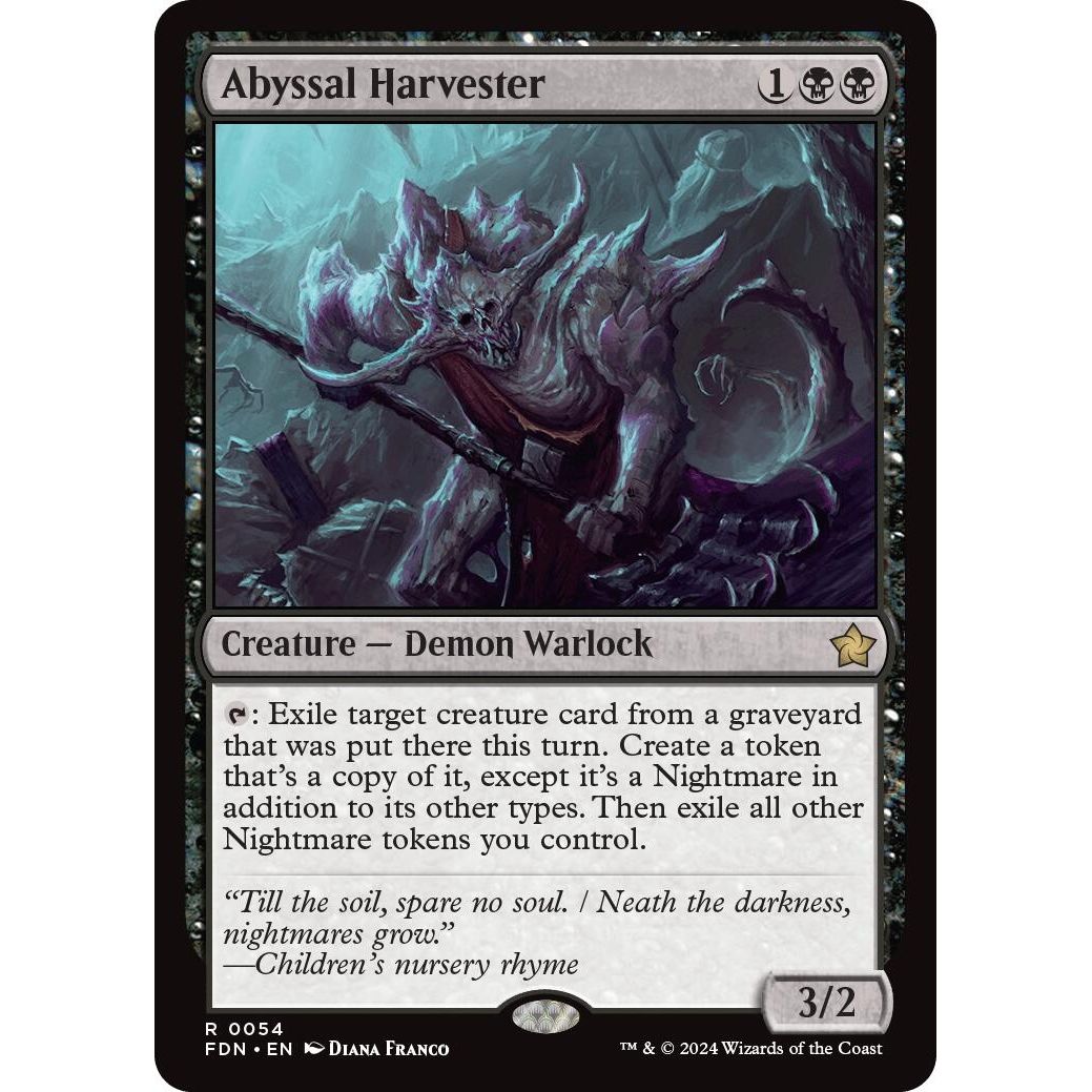 Image for Abyssal Harvester (54) (FDN) - Magic: The Gathering
