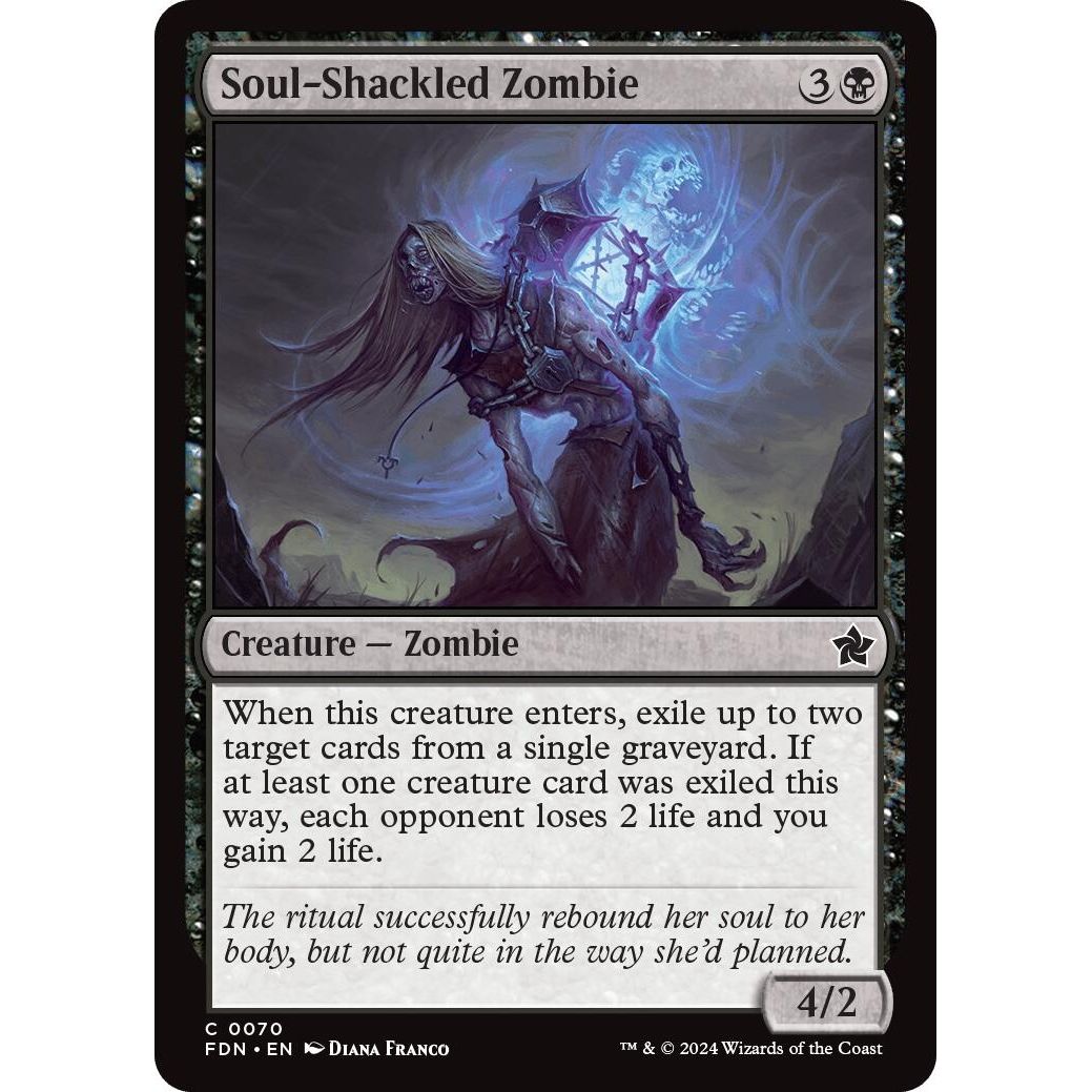 Image for Soul-Shackled Zombie (70) (FDN) - Magic: The Gathering