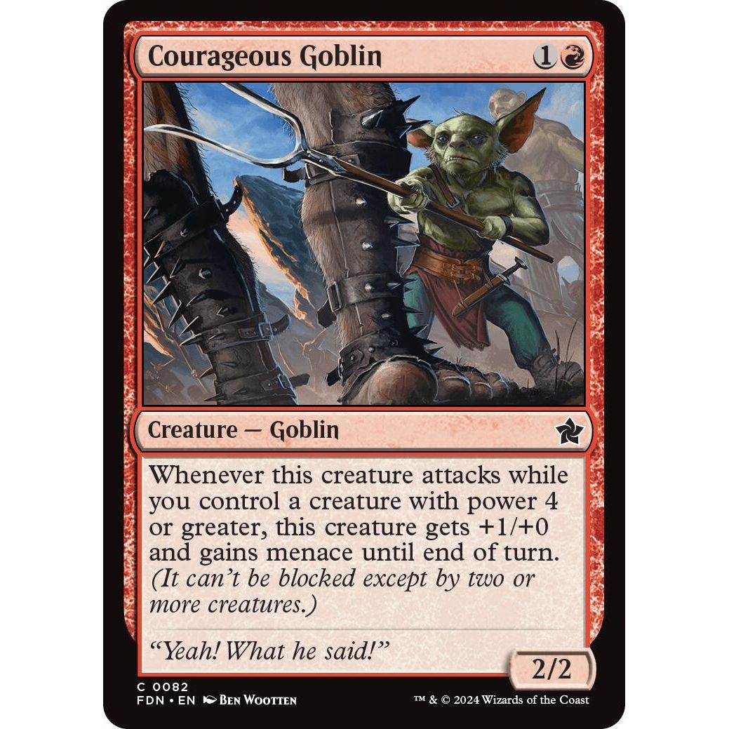Image for Courageous Goblin (82) (FDN) - Magic: The Gathering