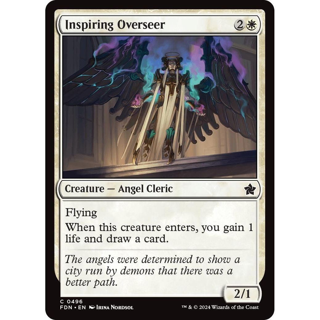 Image for Inspiring Overseer (496) (FDN) - Magic: The Gathering