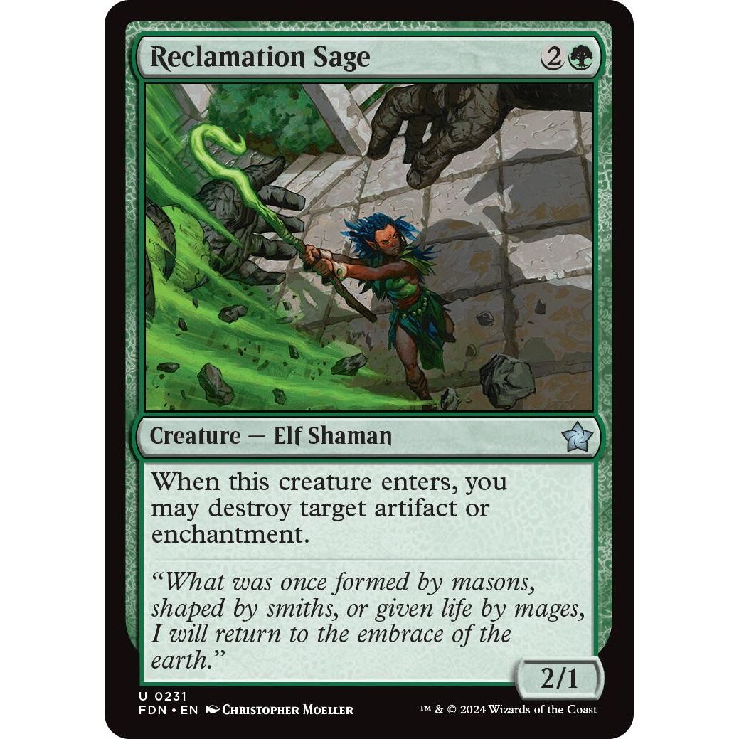 Image for Reclamation Sage (231) (FDN) - Magic: The Gathering