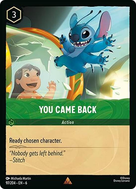 Image for You Came Back (97/204) (6) - Disney Lorcana
