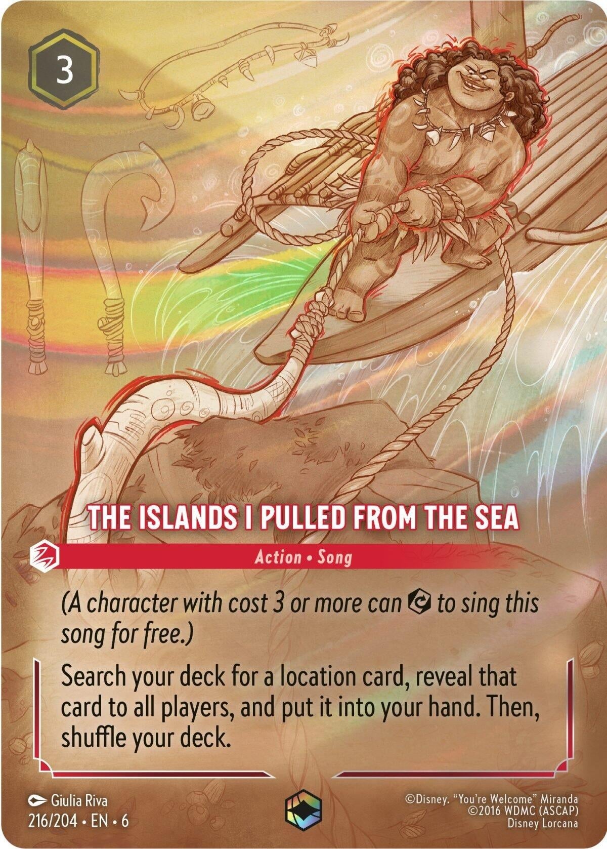Image for The Islands I Pulled From The Sea (Enchanted) (216/204) (6) - Disney Lorcana