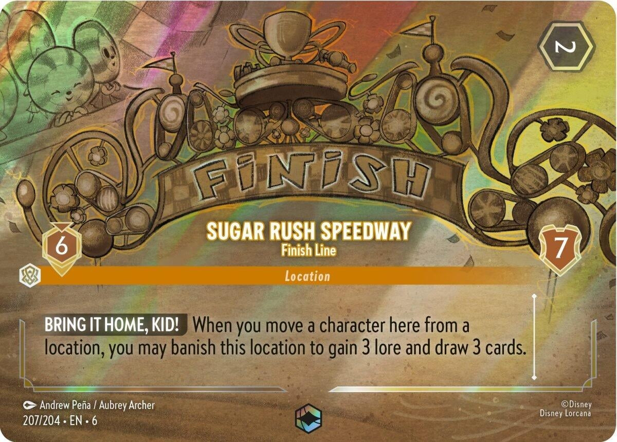 Image for Sugar Rush Speedway - Finish Line (Enchanted) (207/204) (6) - Disney Lorcana