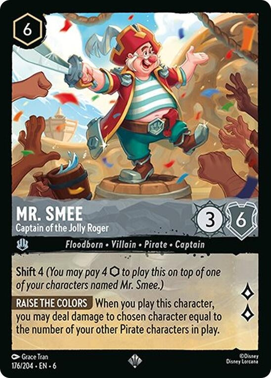 Image for Mr. Smee - Captain of the Jolly Roger (176/204) (6) - Disney Lorcana