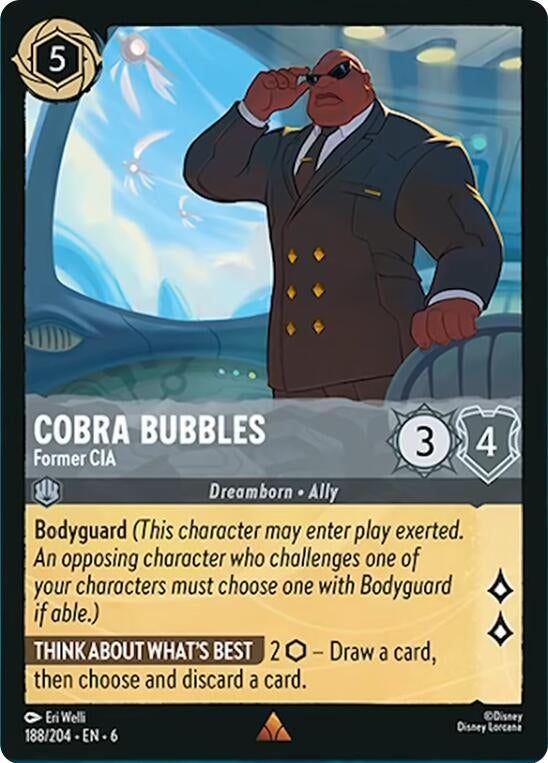 Image for Cobra Bubbles - Former CIA (188/204) (6) - Disney Lorcana