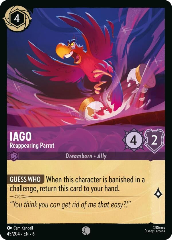 Image for Iago - Reappearing Parrot (45/204) (6) - Disney Lorcana