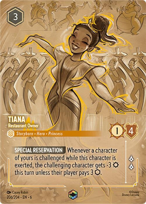 Image for Tiana - Restaurant Owner (Enchanted) (206/204) (6) - Disney Lorcana