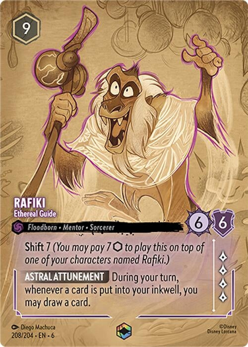 Image for Rafiki - Ethereal Guide (Enchanted) (208/204) (6) - Disney Lorcana