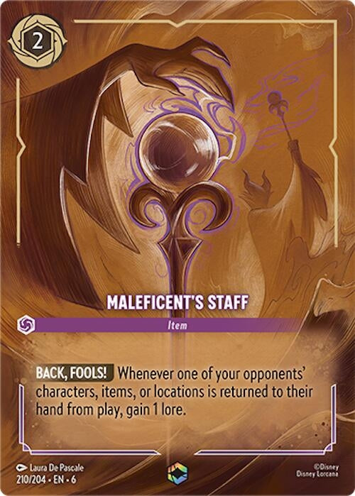 Image for Maleficent's Staff (Enchanted) (210/204) (6) - Disney Lorcana