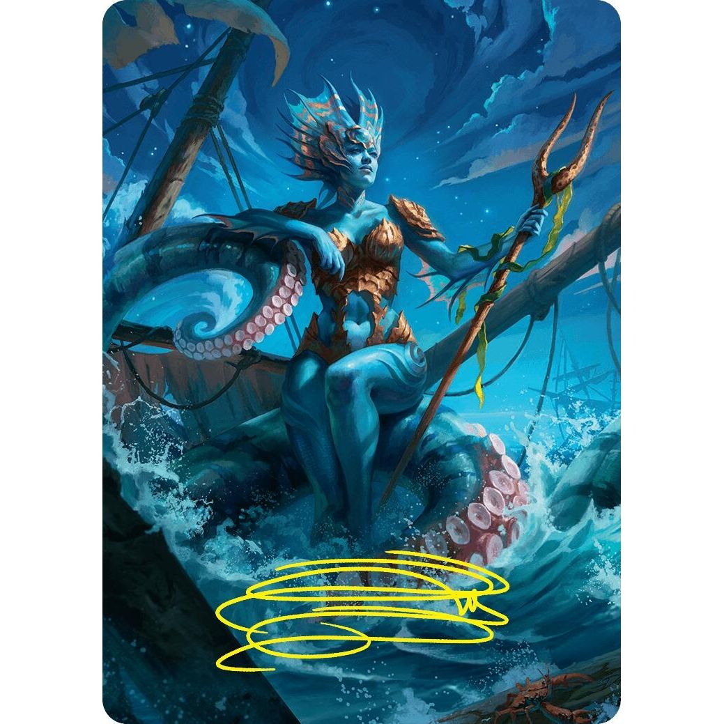 Image for Kiora, the Rising Tide Art Card (30/54) (Gold-Stamped Signature) (30) (ASFDN) - Magic: The Gathering