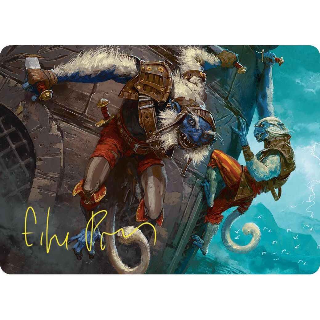 Image for Goblin Boarders Art Card (11/54) (Gold-Stamped Signature) (11) (ASFDN) - Magic: The Gathering