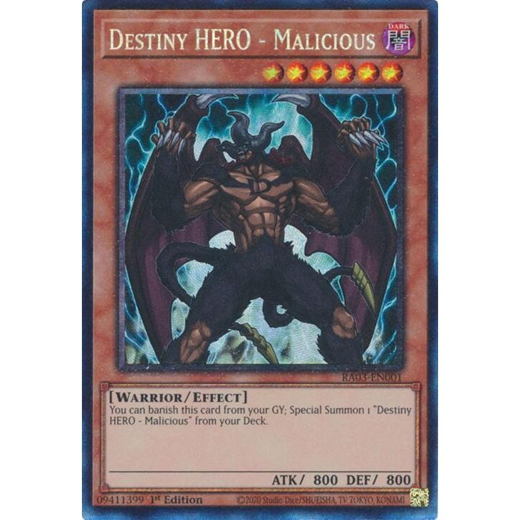 Image for Destiny HERO - Malicious (PCR) (RA03-EN001) - YuGiOh