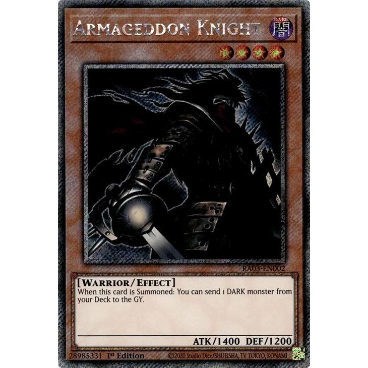 Image for Armageddon Knight (Platinum Secret Rare) (RA03-EN002) - YuGiOh
