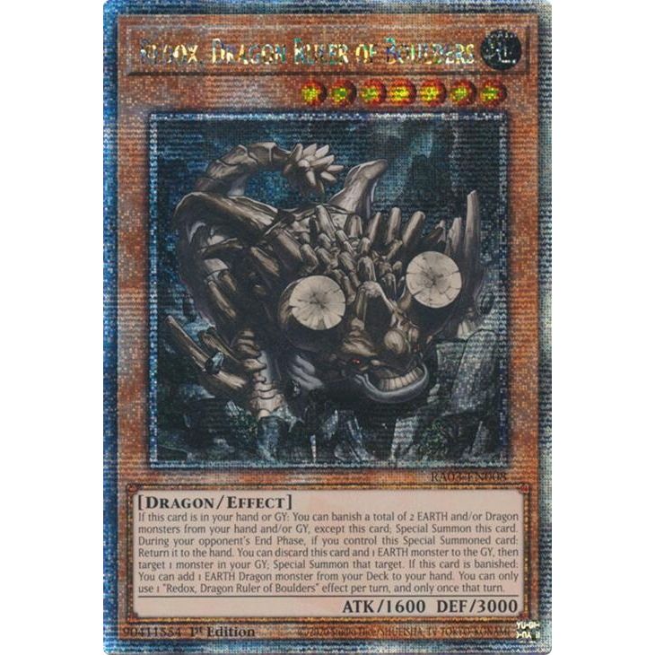 Image for Redox, Dragon Ruler of Boulders (Quarter Century Secret Rare) (RA03-EN008) - YuGiOh