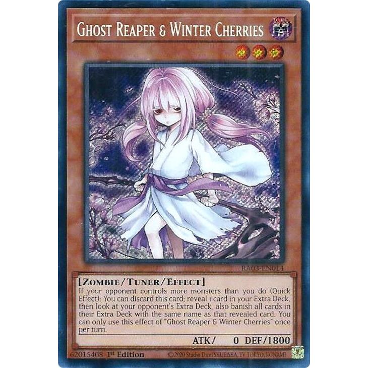 Image for Ghost Reaper & Winter Cherries (Alternate Art) (Secret Rare) (RA03-EN014) - YuGiOh