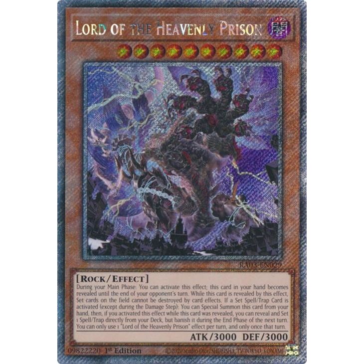 Image for Lord of the Heavenly Prison (Platinum Secret Rare) (RA03-EN029) - YuGiOh