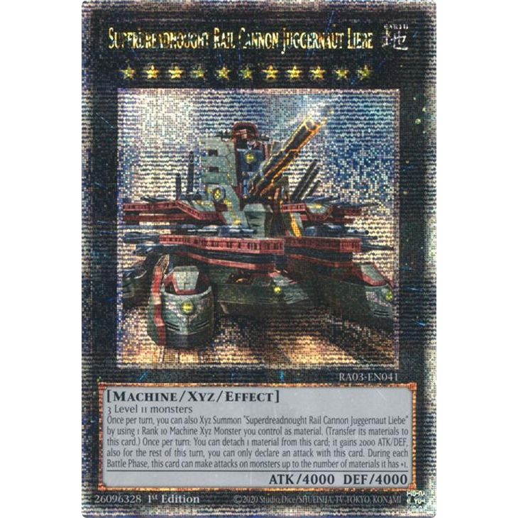 Image for Superdreadnought Rail Cannon Juggernaut Liebe (Alternate Art) (Quarter Century Secret Rare) (RA03-EN041) - YuGiOh
